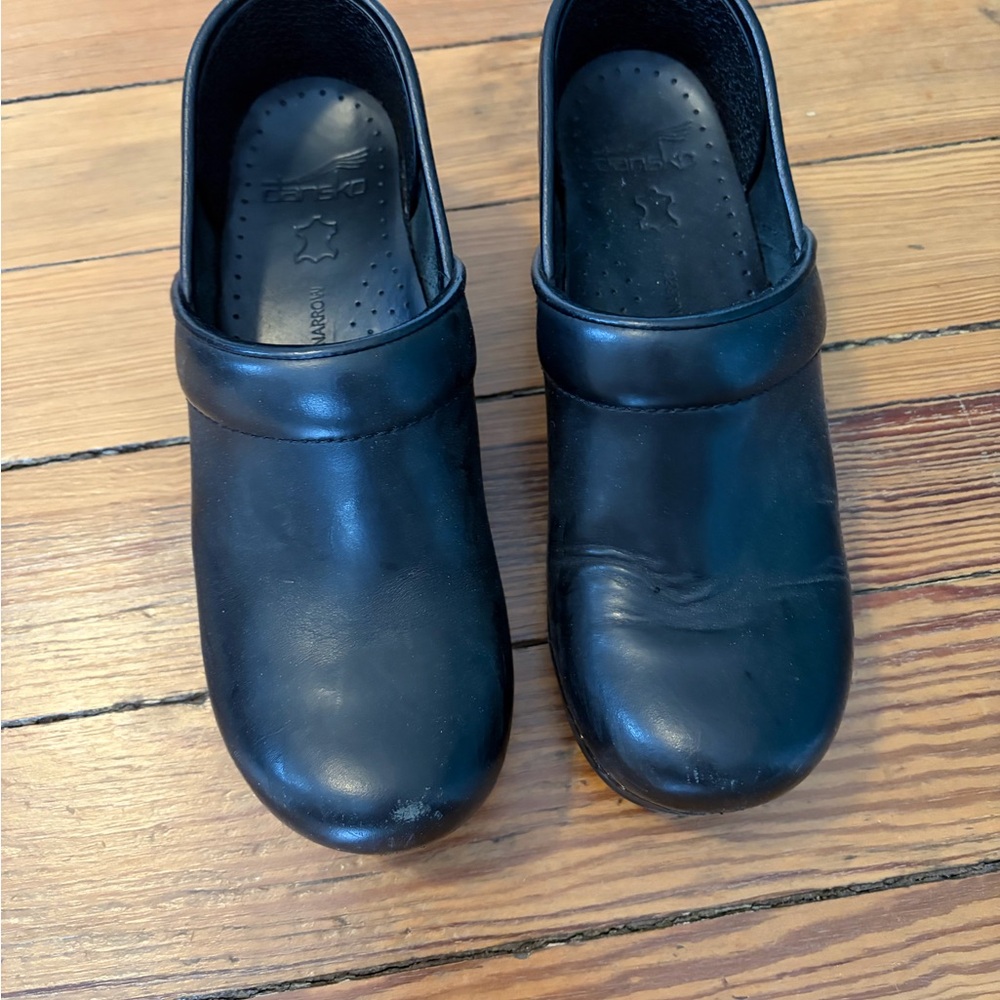 Dansko Black Leather Loafers
